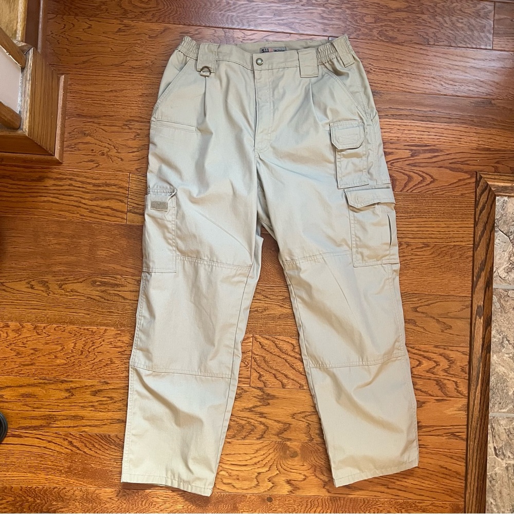 5.11 Tactical Khaki Brown Tan Cargo Pants Size Men's 34 x 30 Straight Leg